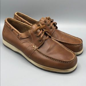 Samello Men’s Deck shoes Loafers Leather SZ 45 bin8